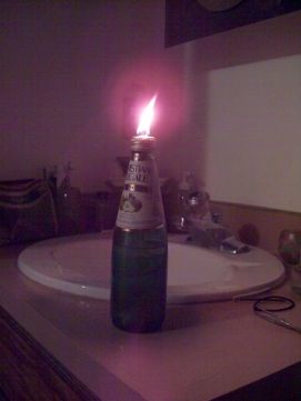 picture of homemade oil lamp