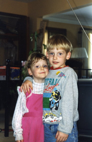 Tim and Grace as children