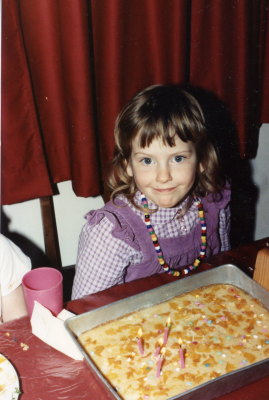 Rebekah's 5th birthday--she has hair again