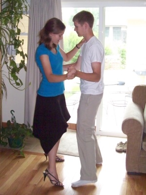 Joanna and John dancing