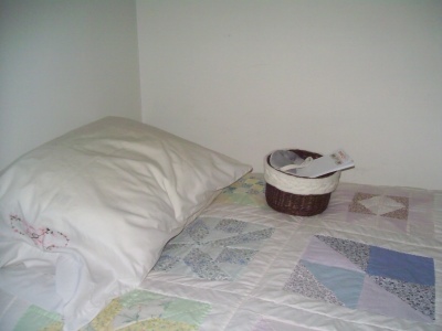 Newly made bed