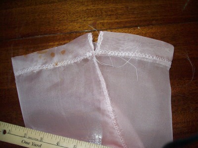 Casing sewn down