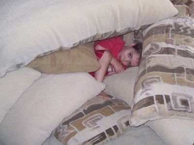 Jonah among pillows