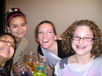 Girls at Tie-Dye Party