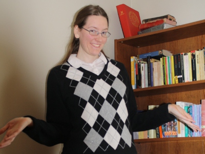 Me in an argyle sweater