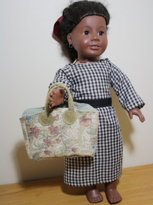 Addie doll with carpetbag