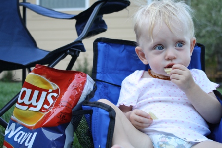 Little Miss with Potato Chips