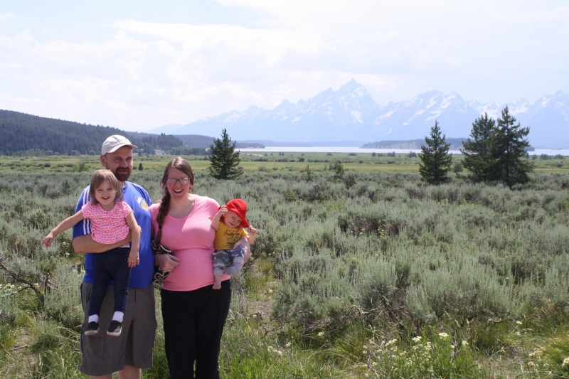 With the Tetons in the background