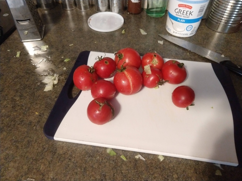 Tomatoes from our own garden