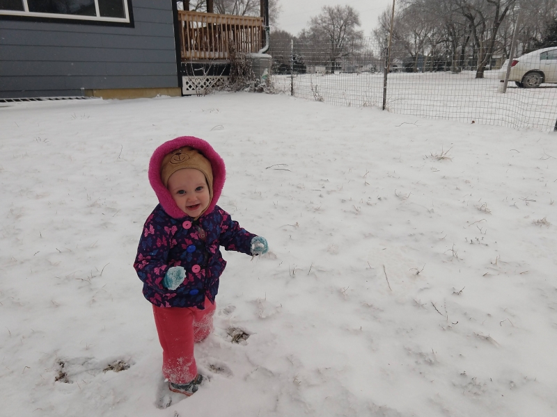 Beth-Ellen loved the snow!