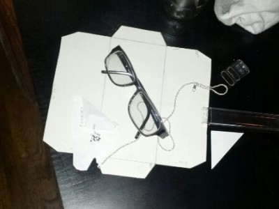 Daniel's glasses on Nightstand