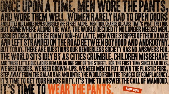 Wear the pants ad