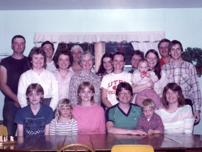 The Cook family, Christmas 1984
