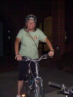 Mom on her bike