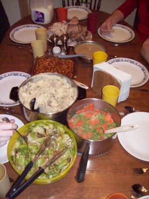A meal prepared by Mom